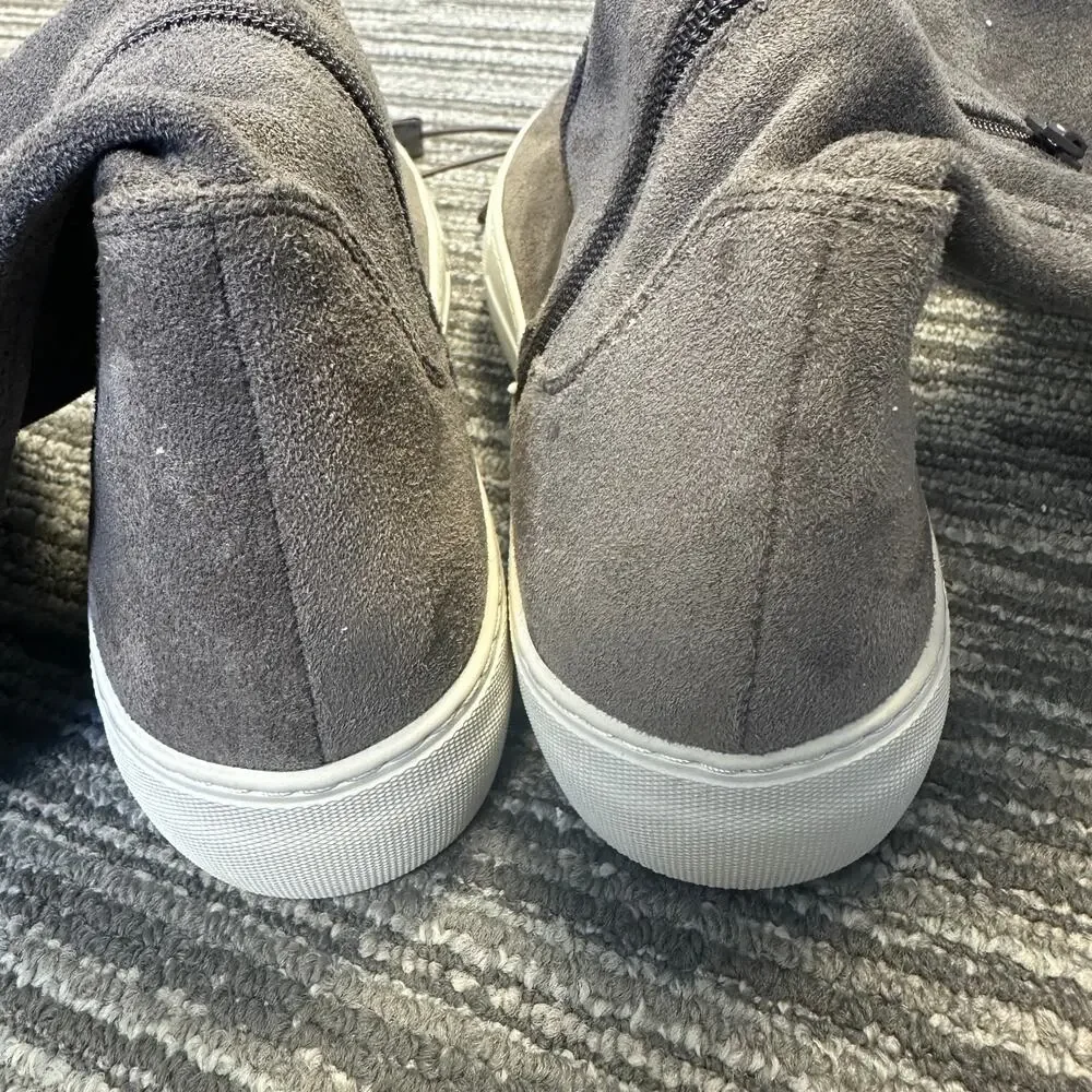 J/Slides Petra Over-the-Knee Sneaker Boots Gray‎ Faux Suede Fall Autumn Casual